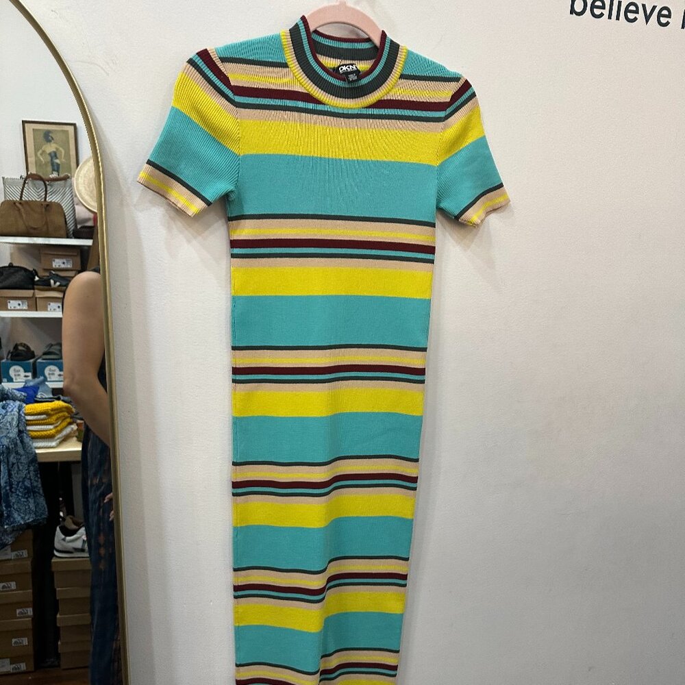 DKNY Striped Bodycon Dress